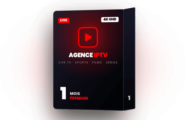 Abonnement IPTV 1 mois Agence IPTV, 4K, chaînes en direct et VOD